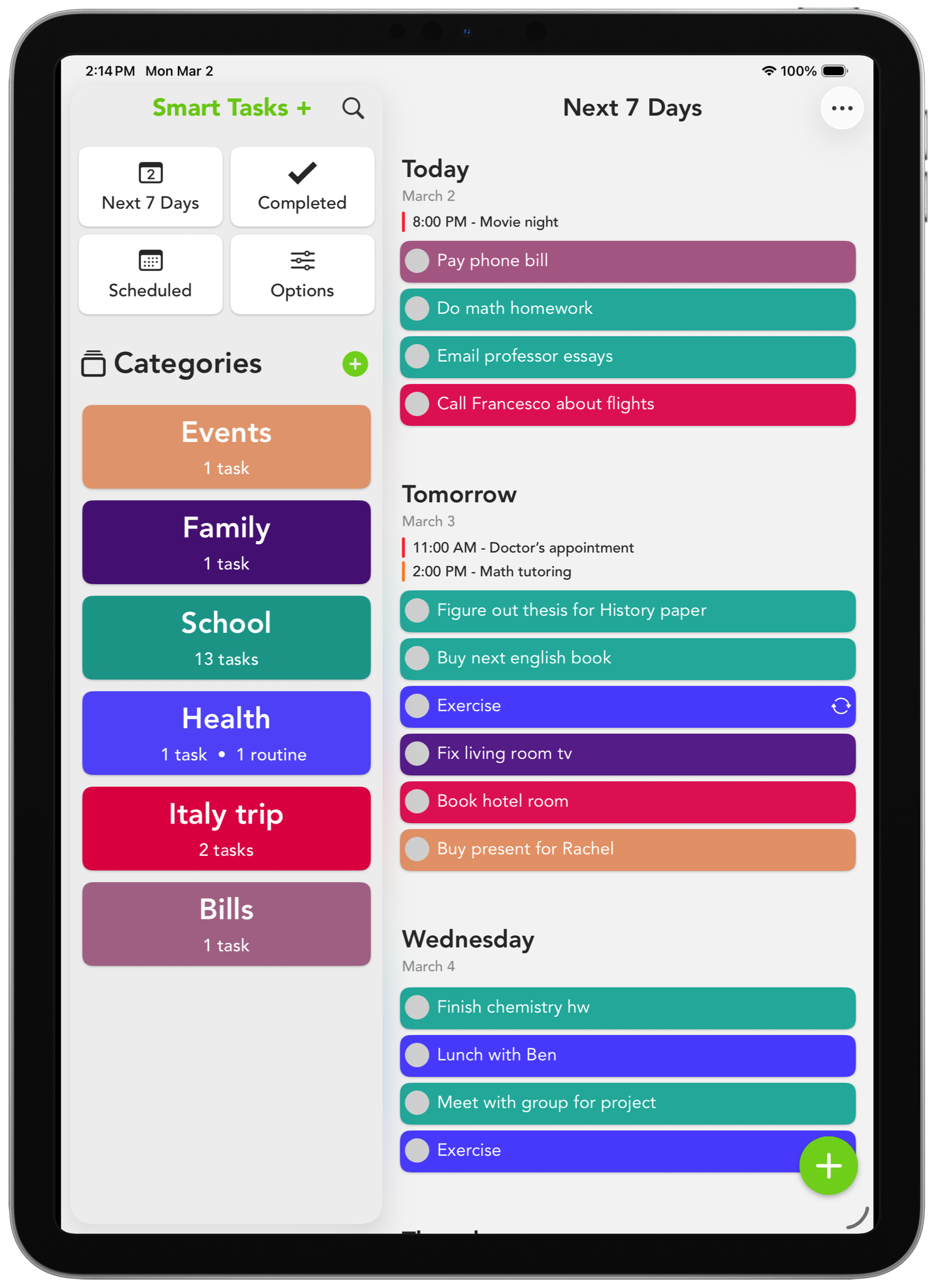Smart Tasks on iPad